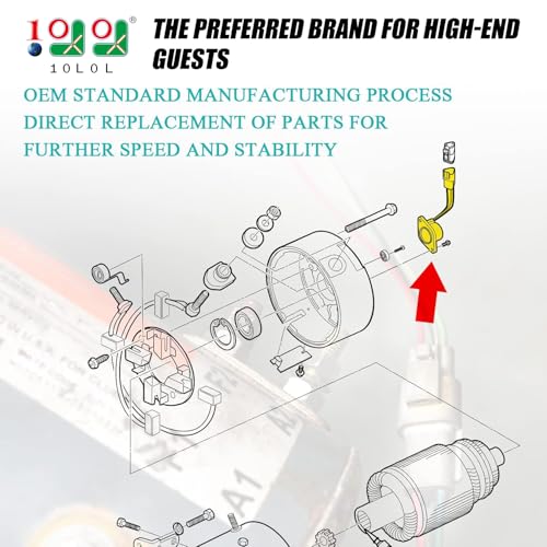 Golf Cart Speed Sensor for Club Car DS/Precedent/Tempo 48V IQ High Speed Motor Magnet Upgrade for ADC (2004-up) - Replaces OEM 102704901 102265601