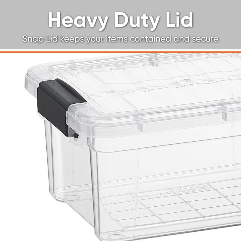 Superio Clear Storage Bins with Lids, Stackable Storage Box with Latches and Handles, Extra Small, 4 Pack 3 Quart - size: 3.5 Qt, style: 4 Pack
