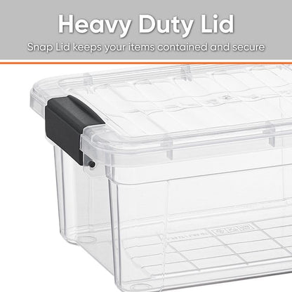 Superio Clear Storage Bins with Lids, Stackable Storage Box with Latches and Handles, Extra Small, 4 Pack 3 Quart - size: 3.5 Qt, style: 4 Pack