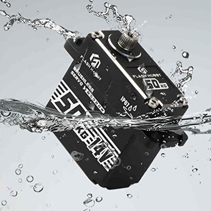50kg 14V Waterproof IP67 Digital Brushless Servo Motor with 1/6，1/8, 1/10, 1/12 RC Crawler Car/Robot/Boat (180°)