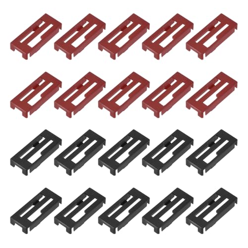 MECCANIXITY 40 Pcs Servo Extension Cable Clips, Servo Cable Safety Connector Lead Wire Buckle Lock for RC Car Plane Boat DIY Y Adapter Cable, Red/Black - color: Red/Black
