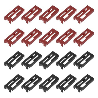 MECCANIXITY 40 Pcs Servo Extension Cable Clips, Servo Cable Safety Connector Lead Wire Buckle Lock for RC Car Plane Boat DIY Y Adapter Cable, Red/Black - color: Red/Black