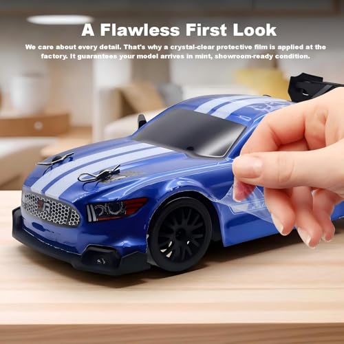 RC Drift Car for Kids, 1:24 Scale Remote Control Car with 2.4GHz Controller, LED Lights, High Speed Racing Toy Car, Easy to Control Drift Vehicle Gift for Boys Girls - size: 1:24 OceanDepth