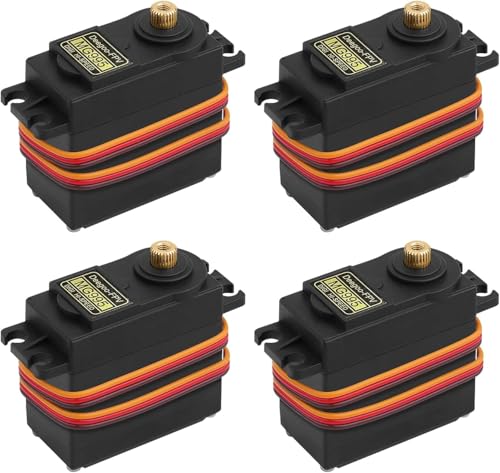 Deegoo-FPV MG995 Metal Gear Digital Servos, 4-Pack | 13kg-cm torque at 6V, 180° travel, metal gears and ball bearing design for RC vehicles, robots and mechanical arms. - style: 4 Pack