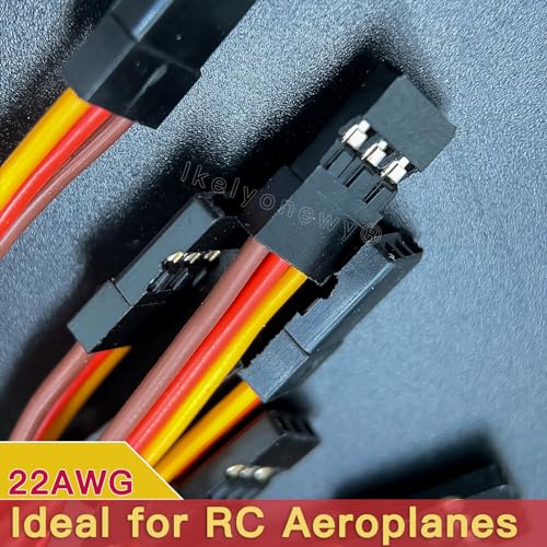 lkelyonewy Servo Extension Cable 3-Pin Male to Female 60 Core Lead Wire Cable Connectors Control Board Remote (300Mm/11.8In-15Pcs)