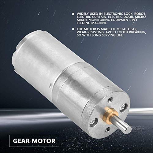 12V Mini DC Motor, 30RPM Micro Electric Gear Motor Metal Reversible High Torque Speed Reduction Shaft 25mm for PCB DIY RC Car Robot Model Drive Electric Drill Gear Box(30RPM) - size: 30RPM
