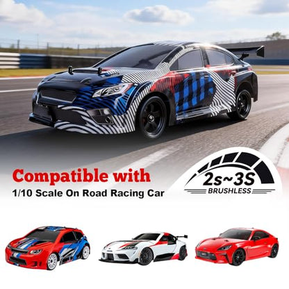 Hobbypark 12mm Hex 1/10 RC Drift Tires Hard Plastic and Wheels for Tamiya HPI Traxxas Kyosho Redcat HSP 1:10 Scale RC Drift Car Drifting (Set of 4)
