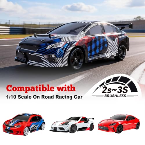 Hobbypark 12mm Hex 1/10 RC Drift Tires Hard Plastic and Wheels for Tamiya HPI Traxxas Kyosho Redcat HSP 1:10 Scale RC Drift Car Drifting (Set of 4)