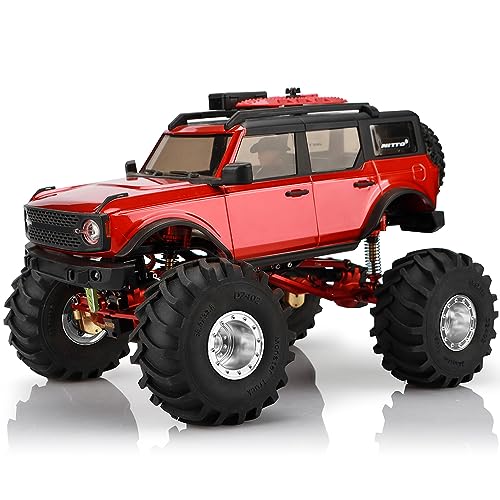 GLOBACT RC Monster Truck Wheel Tires 68 * 33mm for 1/24 SCX24 FCX24, Silver - color: Silver