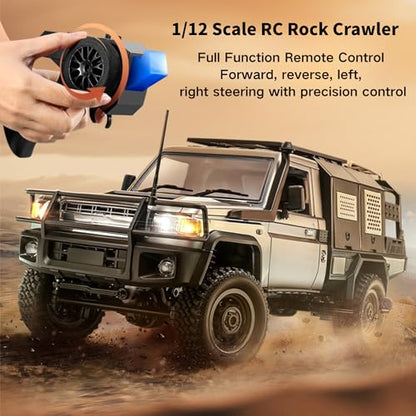 RC Rock Crawler, 2-Speed All Terrain RTR Hobby Car for Adult(Gray) - color: Silver