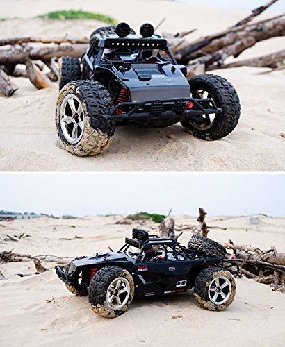 1:12 Scale RC CAR Desert Buggy High Speed 30MPH+ 4x4 Fast Race Cars RTR Racing 4WD Electric Power 2.4GHz Radio Remote Control Off Road Truck (Assorted Color: Black, Gray)