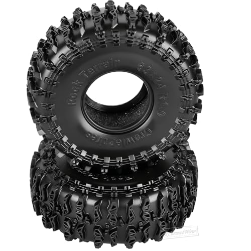 RC 1.0 Beadlock Tires for 1/18 TRX4M / Ascent-18 / SCX24 / FCX24 RC Crawler,1.0 In High Traction High Grip Rubber Tires w/Foam Insert,Style 3 - style: Style3(4pcs)