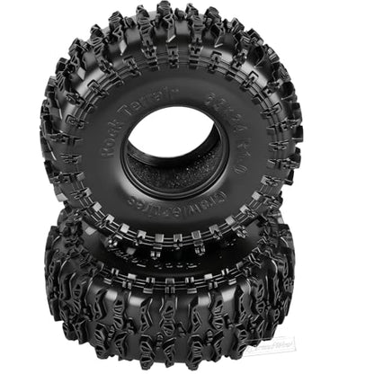 RC 1.0 Beadlock Tires for 1/18 TRX4M / Ascent-18 / SCX24 / FCX24 RC Crawler,1.0 In High Traction High Grip Rubber Tires w/Foam Insert,Style 3 - style: Style3(4pcs)