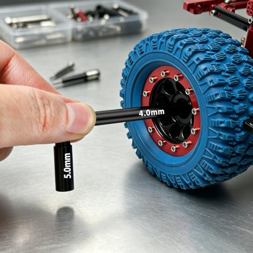 4pcs RC Turnbuckle Wrench 3.0/3.2/3.5/3.7/4.0/5.0/5.5/6.0mm Nut Ball Joint Remover with Thin Hex Nut Driver 4mm & 5mm, RC Repair Tool for RC Crawler Car Boat Upgrade Parts, Blue & Silver