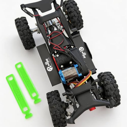 Aluminum Battery & ESC Receiver Trays w/2pcs Green Straps for Axial SCX30 | Battery & ESC Side Plate Mount Set for 1/30 SCX30 RC Crawler Upgrade - color: 2pcs Green Straps