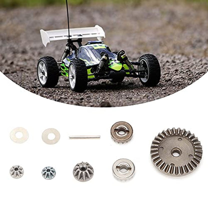 1/16 Scale RC Differential Gears, Durable Metal Construction RC Pinion Gear Set with Drive Gear for RC Hobbyists, Racing and Off-Road Adventures