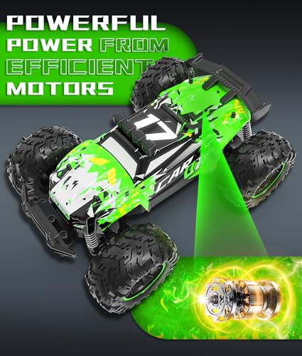 Remote Control Car 26KM/H with Proportional Throttle- 1:18 RC Car | Proportional Throttle, Fast Speed Car with Trubo Button, 2.4GHz Remote Control Off-Road Car for Kids 8-12,Green - color: Gre