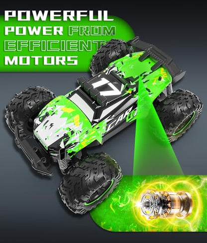 Remote Control Car 26KM/H with Proportional Throttle- 1:18 RC Car | Proportional Throttle, Fast Speed Car with Trubo Button, 2.4GHz Remote Control Off-Road Car for Kids 8-12,Green - color: Gre