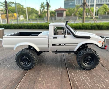 HLSFWDRIVE WPL C24-1 RC Rock Crawler RC Truck 4x4 1/16 Scale All Terrain | RC Crawler Off Road Remote Control Pickup 2.4G RTR with Proportional Throttle Steering Led Light Adult