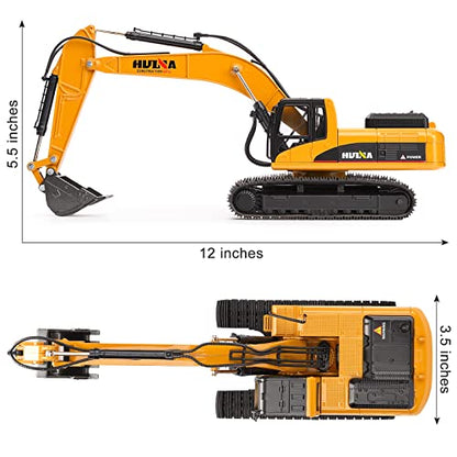 1/40 Scale Metal Excavator Toy, Diecast Construction Equipment Digger Trucks Toys for Boys Kids - style: Excavator