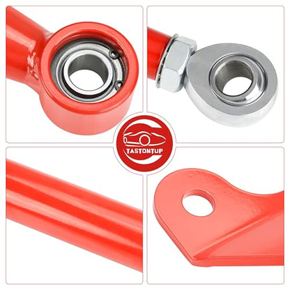 High-Clearance Rear Radius Rods for 2017–2023 Can-Am 64" Maverick X3/ X3 Turbo/Turbo R/RR/MAX, Heavy Duty Steel Straight Arms for Improved Ground Clearance & Stability, Set of 6, Red - size: For 64" Can-Am, style: Rear