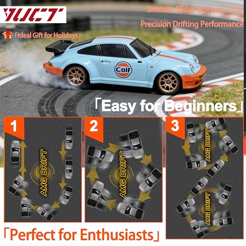 YUCT LDRC LD1898 1/18 RWD RC Porsche Drift Car with Gyro（Blue | RC Drift Car with Proportional Throttle Steering, Metal Drive Shaft & Alloy Shell Adults - color: Ld1898-blue