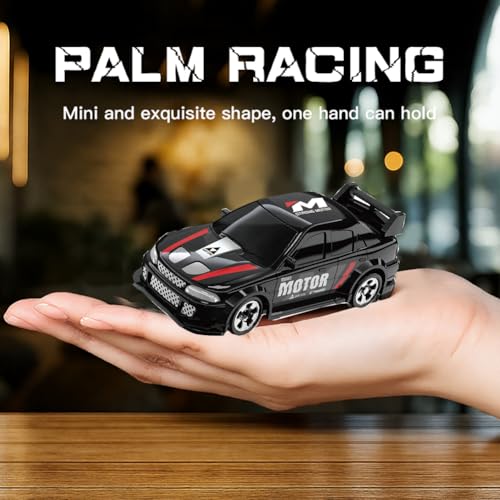 KF33 1:64 Scale Mini Drift RC Car with Full Proportional RTR 2.4GHZ Remote Control for Desktop Racing (Black) - color: Black1