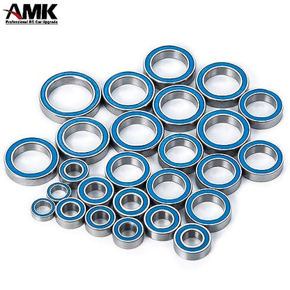 39Pcs TRX4 Metal Ball Bearings Kit, Rubber Sealed Axial SCX10 Bearings Set for 1/10 RC Crawler 92076-4 82046-4 Bronc TRX6 Slash UDR Tamiya TT-02 Semi