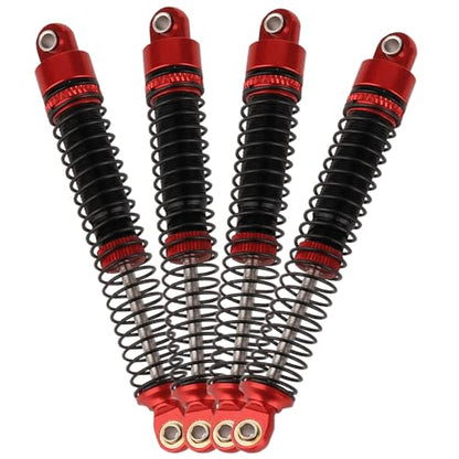 78mm Aluminum Long Threaded Shocks Absorbers Oil Damper for 1/18 RC Crawler TRX4M TRX-4M KUpgrade Parts (Red) - color: 78mm-red