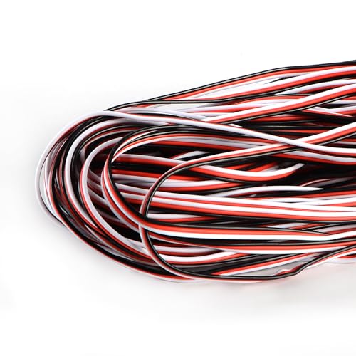 22AWG Servo Cable 50 feet 3-pin Line for Futaba JR RC Servo Hobby Model Aircraft Model Wiring 60 corex0.08mm