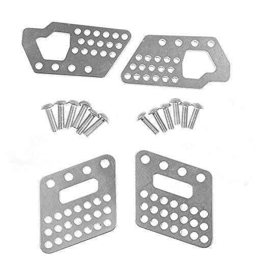 Que-T Aluminum Front and Rear Dual Damper Shock Mount for 1/10 Axial Wraith RC Truck (Silver)
