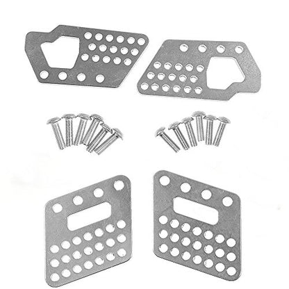 Que-T Aluminum Front and Rear Dual Damper Shock Mount for 1/10 Axial Wraith RC Truck (Silver)