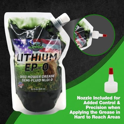 Lithium EP0 Grease, 32 oz EZ Squeeze Pouch (3pk) | Used for Disc Mowers, Gear Boxes, Auger and Mixer Drives, Cutter Bars, and more, Made in USA - size: EP0 (3)
