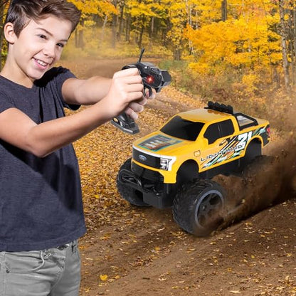 NKOK RC Ford F-150 Lightning Monster Truck; Rear Wheel Drive for Drifting Mastery; Bouncy and Grippy Tires - style: F-150 Lightning