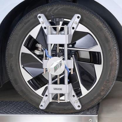 VEVOR Wheel Clamp & Magnetic Adapter, 1 PC Aluminum Alloy Wheel Alignment Tool for Precise Camber Gauge, Fits 11-25 Inch Rims, Universal Magnetic Gauge Tire Repair Tool for Car Truck SUV Motorcycle