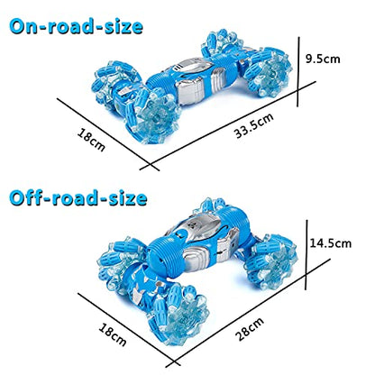 Remote Control RC Cars for Boys, Gesture Sensing RC Stunt Car 6 7 8-12 9 10 11 Year Old Kids Gifts, 4WD Off Road Double Sided Drift Truck, Best Birthday Gift - color: Single Remote Control Stunt Car