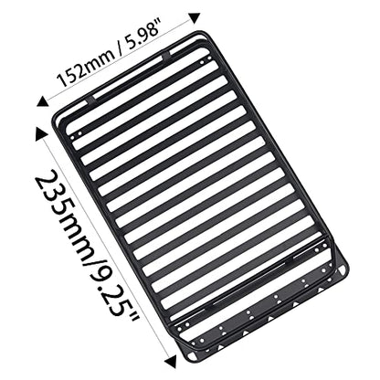 ShareGoo RC 1/10 Metal Roof Rack Luggage with 6LED Light Set Compatible with Traxxas TRX4 Axial SCX10 90046 Tamiya CC01 D90 Wrangler 1/10 RC Crawler Car (Style 2) - style: Style 2