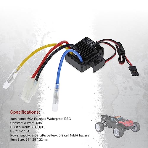 WP-1060-RTR Brushed 2S-3S 60A ESC for 1/10 Tamiya Redcat HSP HPI RC Car