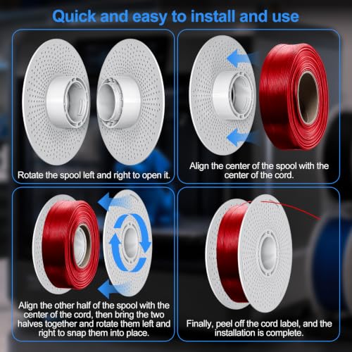 Quick Change Reusable Spool with a Rotating Latch Design | Compatible with the Bambulab A1/A1 Mini, suitable for PLA, PETG, and ABS filaments, temperature resistance: ≤70°