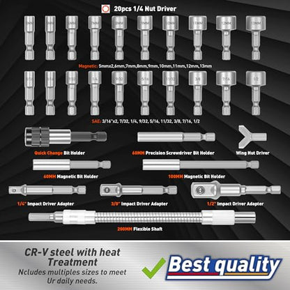 Amartisan 258-Piece Ultimate Screwdriver Bit Set,Chrome Vanadium Steel Driver Bit Set, Security bit set, Includes Bits Holder, Nut Driver, etc (Orange) - style: 258-Piece Ultimate Bit Set (Orange)