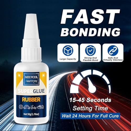Rubber Glue,100g Super Glue for Rubber, RC Tires, Seals, Gaskets, Shoe Soles, Hose, Rubber Adhesive Heavy Duty, Waterproof, Motorcycle Handlebar Grip Glue for Automotive Parts, Bike Tires - size: 100g