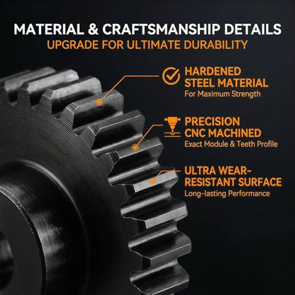 32P 21T Pinion Gear 3.175mm Shaft Hardened Steel, 32 Pitch Motor Gear for 1/10 Scale RC Car Truck Crawler Monster Buggy, Compatible with Traxxas for Axial 540 550 Brushed 3650 3660 Brushless - color: 21T
