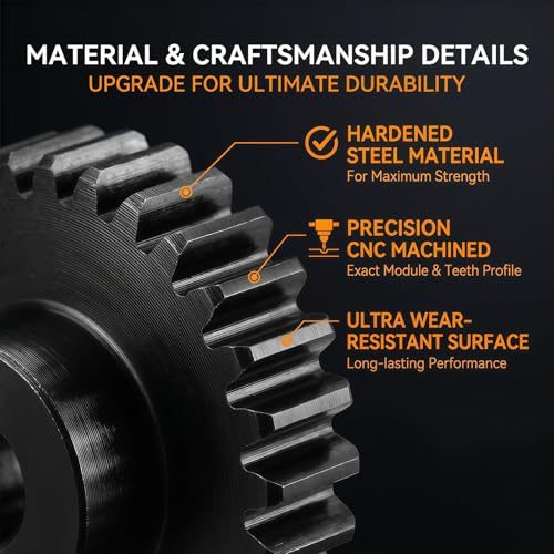 32P 19T Pinion Gear 3.175mm Shaft Hardened Steel, 32 Pitch Motor Gear for 1/10 Scale RC Car Truck Crawler Monster Buggy, Compatible with Traxxas for Axial 540 550 Brushed 3650 3660 Brushless - color: 19T