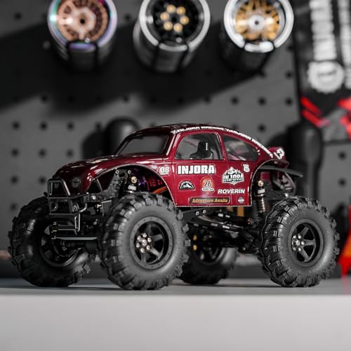 INJORA BUG24 Body for 1/24 Axial SCX24 C10 JLU Bronco Base Camp (Burgundy) - color: Burgundy