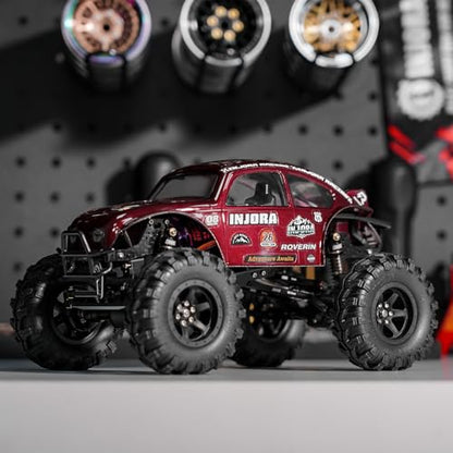 INJORA BUG24 Body for 1/24 Axial SCX24 C10 JLU Bronco Base Camp (Burgundy) - color: Burgundy
