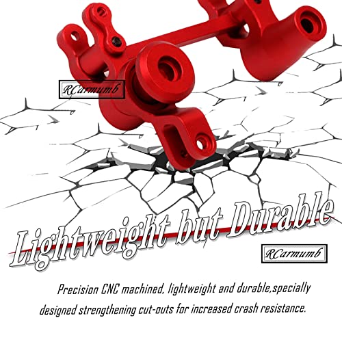RC Upgrades Part Steering Bellcranks for 1/10 WideMaxx Maxx,Aluminum Servo Saver Draglink Hops Up Set for RC Model #89086-4,#89076-4,Replace #8946,Red - color: Red