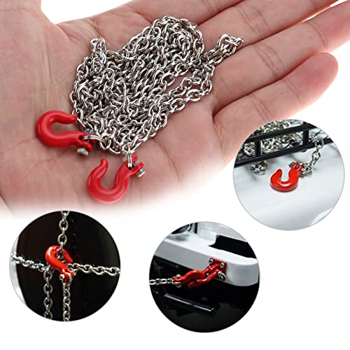 RC Car U Shaped Pull Buckle Tow Hook, Safety Chain Trailer Assemble Parts for 1/10 Scale Climbing Crawler Car