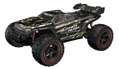 DEERC 1:10 Fast Brushless RC Car for Adults, 60+ KMH, 2 x 3S Batteries | High Speed 4WD Off-Road Remote Control Truck with & Extra Swing Arms, Hobby Grade Racing Car, RC Crawler Gift, 209E