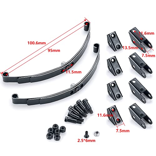 RC Car Steel Rear Leaf Springs Set HighLift Chassis for 1/14 Tamiya RC Tractor Truck Upgrade - color: Rear