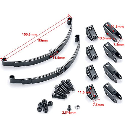 RC Car Steel Rear Leaf Springs Set HighLift Chassis for 1/14 Tamiya RC Tractor Truck Upgrade - color: Rear